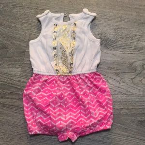 Pink and Gold Romper